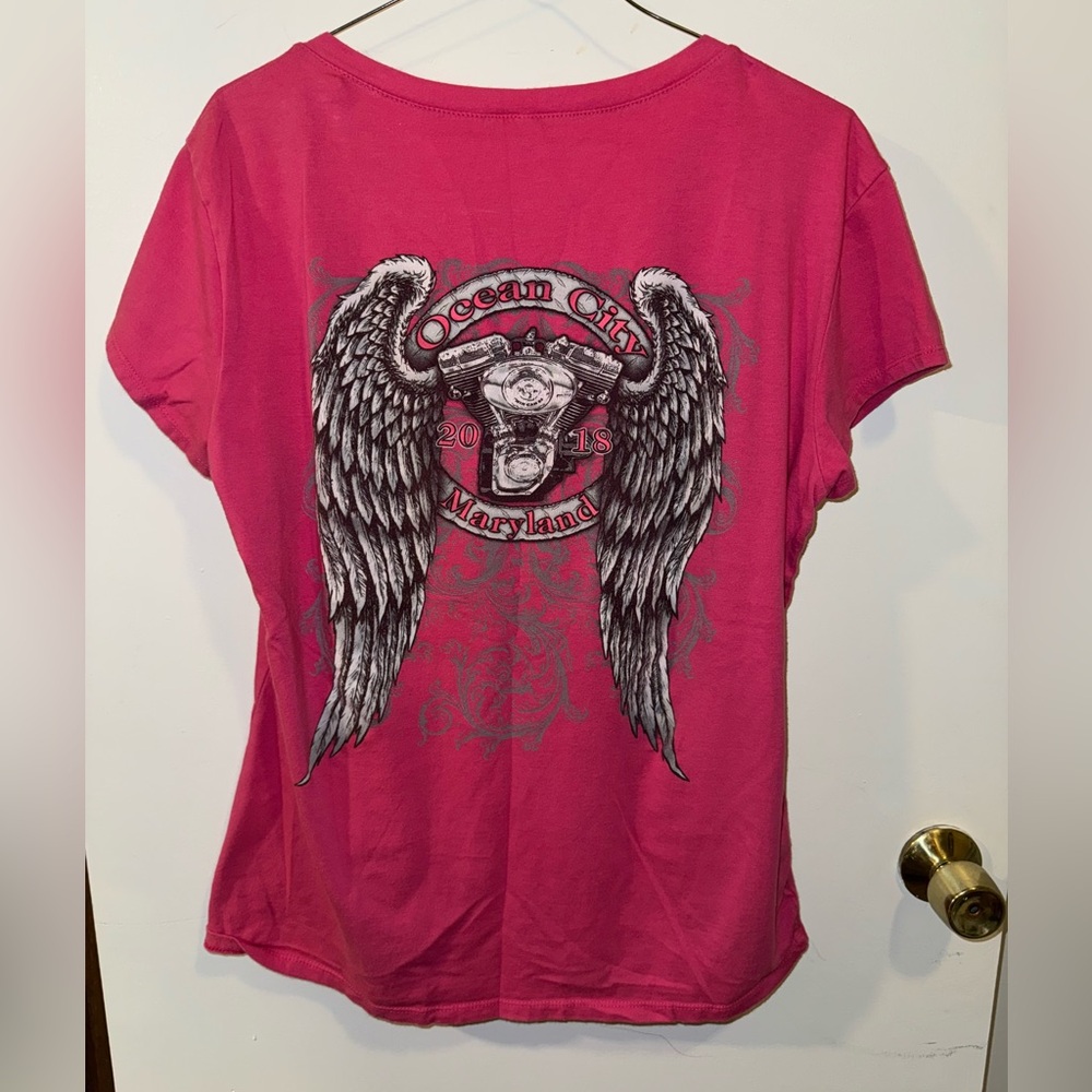 Women’s V Neck Ocean City Maryland Shirt Top Size 3XL